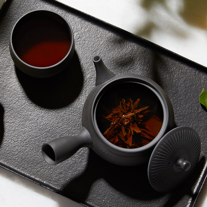 Japanese Kyusu Teapot and Cups Set - Black