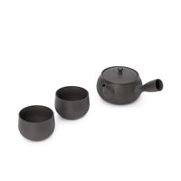 Japanese Kyusu Teapot and Cups Set - Black