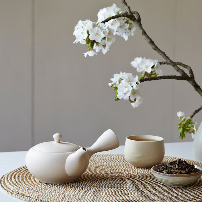 Japanese Kyusu Teapot - Off-White
