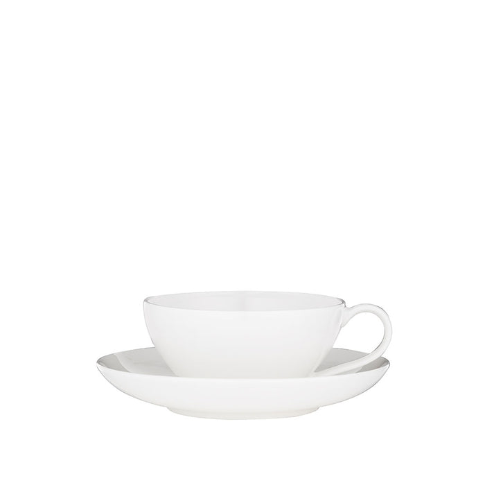 FINE BONE CHINA: porcelanowa FILIŻANKA ZE SPODKIEM (2 szt.
