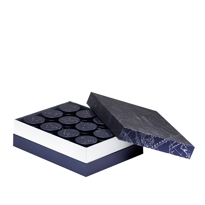 Geschenkset Teedosen mit "Sternzeichen" - 12 Dosen á 30 g loser Tee